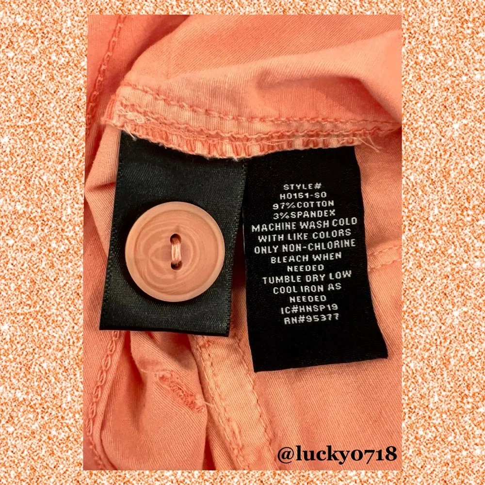 Sanctuary NWT Explorer Patch Pocket Short in Washed Tangerine Sz 27 - Picture 5 of 5